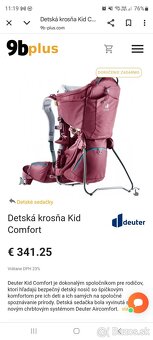 turistický nosič zn. Deuter Kid Comfort - 6