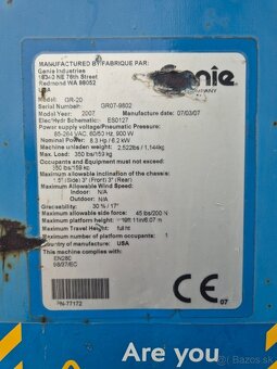 Pracovní plošina Genie GR - 20 NOVÉ BATERIE - 6