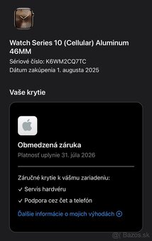 Apple Watch 10 46mm Jet Black - 100% zdravie, záruka - 6
