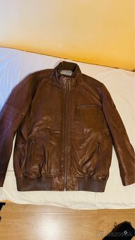 Pánska kožená bunda Boss Hugo Boss 58 Originál - 6