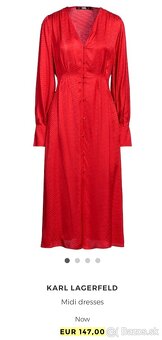 Karl Lagerfeld šaty jaquard červené - 6
