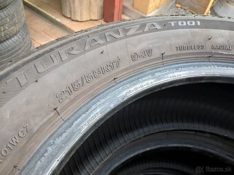LETNÉ 215/55 R17 BRIDGESTONE 2018a19 FULDA 2021 OD 15€/kus - - 6