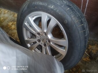 Original disky Mercedes 5x112 R16 s novymi letnymi pneu - 6