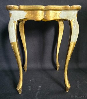 Súprava 3 florentských zlátených stolkôv – ručná práca, Tali - 6