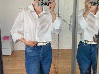 Cropp biela košeľa L - 6