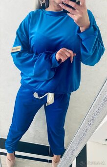 Damska talianska velurova suprava royal blue - 6