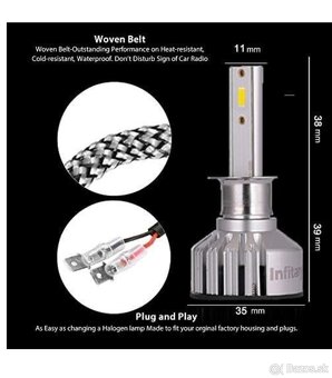 INFITARY H1 LED sada žiaroviek10000LM 6500K - 6