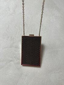Kovová kabelka zlato čierna s retiazkou zn. H&M - 6