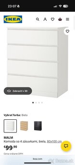 Biela komoda IKEA - 6