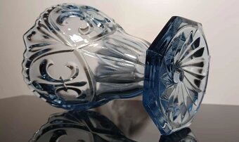 Modrá sklenená váza Josef Inwald - 6