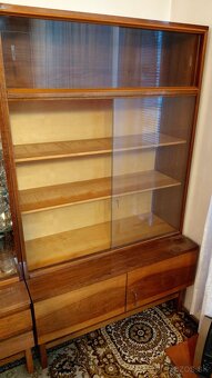 Retro obývacia stena lesklý mahagon - 6