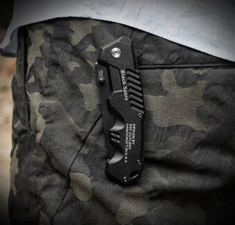 Vreckový nôž BLACK KNIFE s poistkou - 6