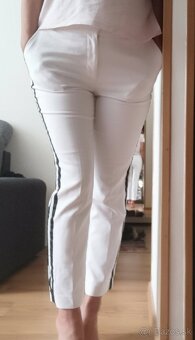 Biele elegantné nohavice - veľk. M - 6