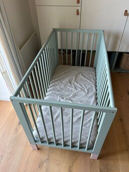 Detská postieľka IKEA s matracom a plachtou - 6