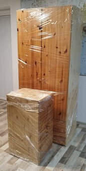 drevena skrina ikea,s nadstavcom, 88x50x240 cm - 6