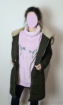 Veľmi teplá veľká zimná bunda, olivová, size 36 - 6