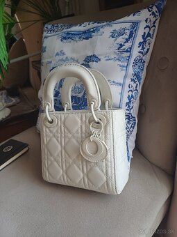 Mini dior lady bag kremova kabelka christian dior - 6