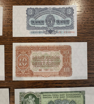 ☀️ BANKOVKY z obdobia ČESKOSLOVENSKA rok 1953, UNC sada☀️ - 6