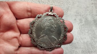 Velká stříbrná mince - ag tolar Marie Terezie(novoražba) - 6