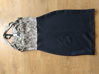 Šaty spoločenské- bledo ružové a čierne - 6