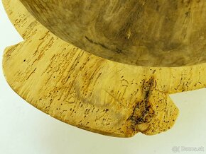 Stará drevená nádoba - Dlabaná miska - old wooden bowl - 6