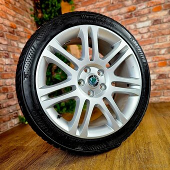 Alu R18 5x112 orig. ŠKODA, VW, SEAT + zimné 225/40R18 - 6