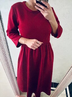 Damske dlhe talianske šaty bordo - 6