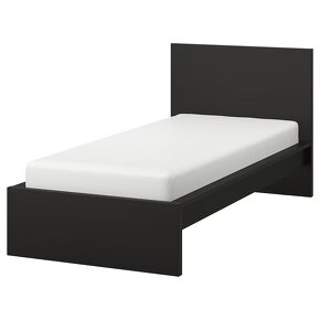 Ikea malm cierna 90x200 s rostom a matracom - 6