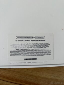 Predám Macbook AIR M1, 256GB, TOP STAV - 6