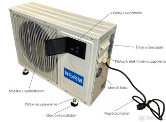 Tepelné čerpadlo NORM 8 kW s chladením pre bazény do 35 m3 - 6
