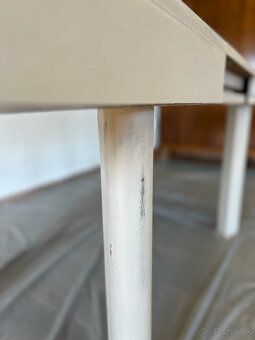 Renovovaný drevený rozkladací jedálenský stôl - 6