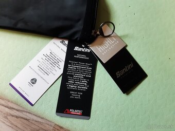 Santini Adapt Wool nohavice s trakmi, čierna, L - 6