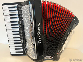 Predám NOVÝ akordeón Royal HARMONY 96 basový - krásny zvuk - 6