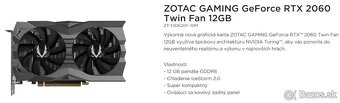 Predam nový-Herný PC/ ZOTAC RTX 2060 12GB/Ryzen 5 3600 - 6