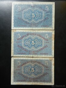 Prvá republika bankovky 3 - 6