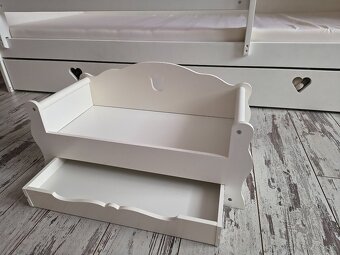 Predám detskú posteľ 88x184 + postieľka pre bábiku - 6