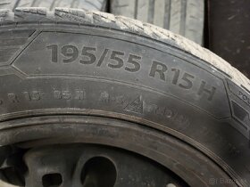 4x plechové disky 5x100 + zimné pneu 195/55r15 - 6
