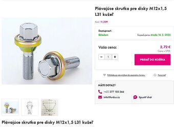 Plávajúca skrutka M12x1,5 L31 kužeľ - 6