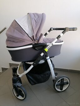 Kočík Kunert Libero (3 v1) šedo-sivý + isofix do auta - 6