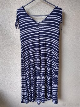 Letné tmavomodro-pásavé šaty M&S - 6