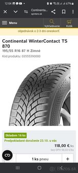 Predam zimne kolesa 195/55 R16 H - 6