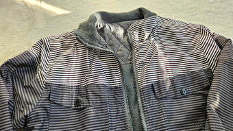 Pánska bunda na zips, GLO-STORY, sivá s bielymi pruhmi, M/L - 6