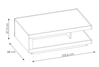 Konferenčný stolík Lyon, biely lesk - 6