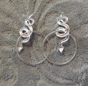 luxusné náušnice had - 6