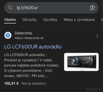 LG LCF600UR autorádio - 6