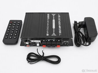Zosilňovač 2x40W s bluetooth, USB, s adaptérom - 6