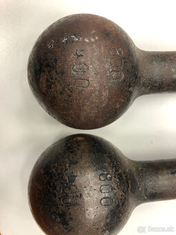 Staré kovové činky - 6