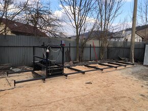 Kmeňová píla, Uhlová preklopná píla, Porez guľatiny, Gater - 6