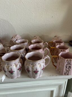 Ružový porcelán Thun Rosa šálky poháre čajník - 6