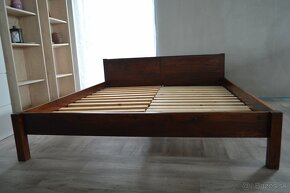 Manželská posteľ - tvrdý masív - čerešňa - 6
